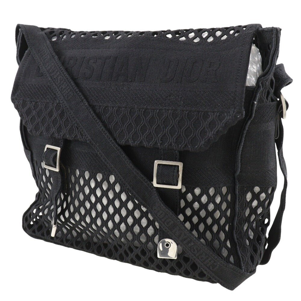 CHRISTIAN DIOR Black Canvas Messenger Shoulder Bag - Picture 2 of 11